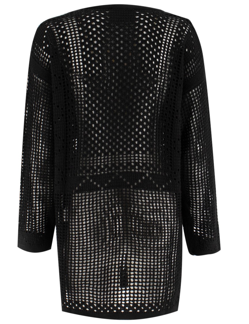 MC2 SAINT BARTH MC2 SAINT BARTH OPENWORK MESH TUNIC WITH V-NECK