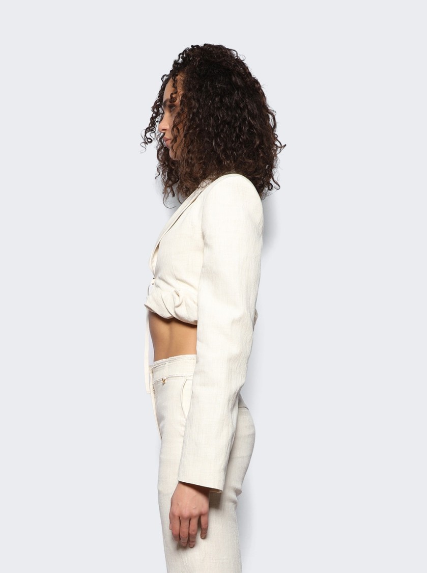 Jacquemus Short Suit Jacket With Crimped Edge
