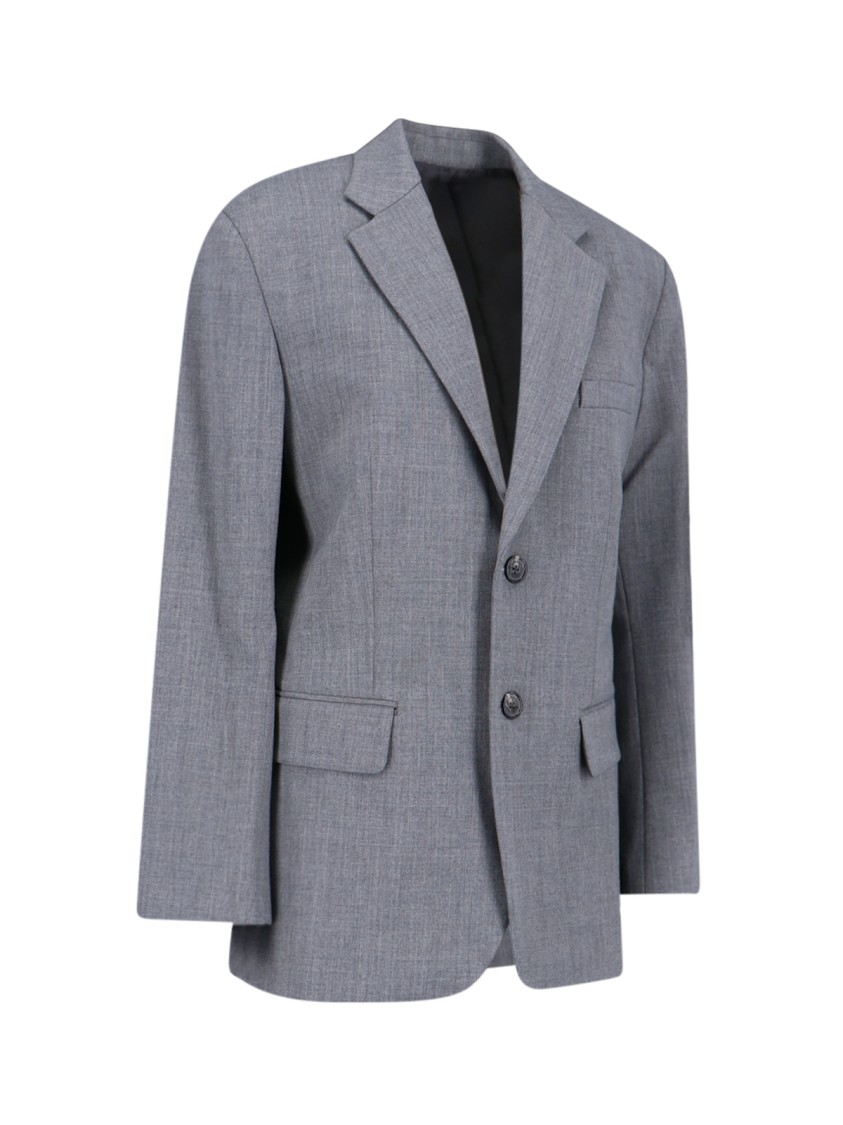 Shop Nili Lotan Single-breasted Blazer In Grey