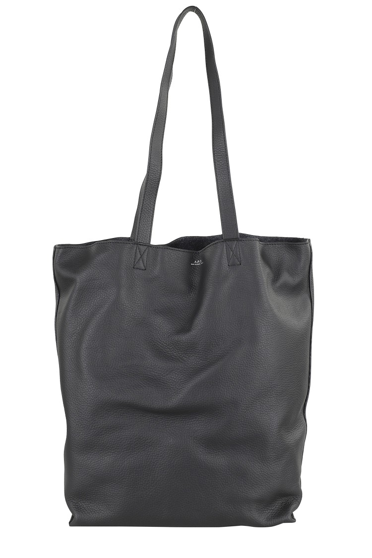 Apc A.p.c. Maiko Cabas Tote Bag With Engraved Logo In Black