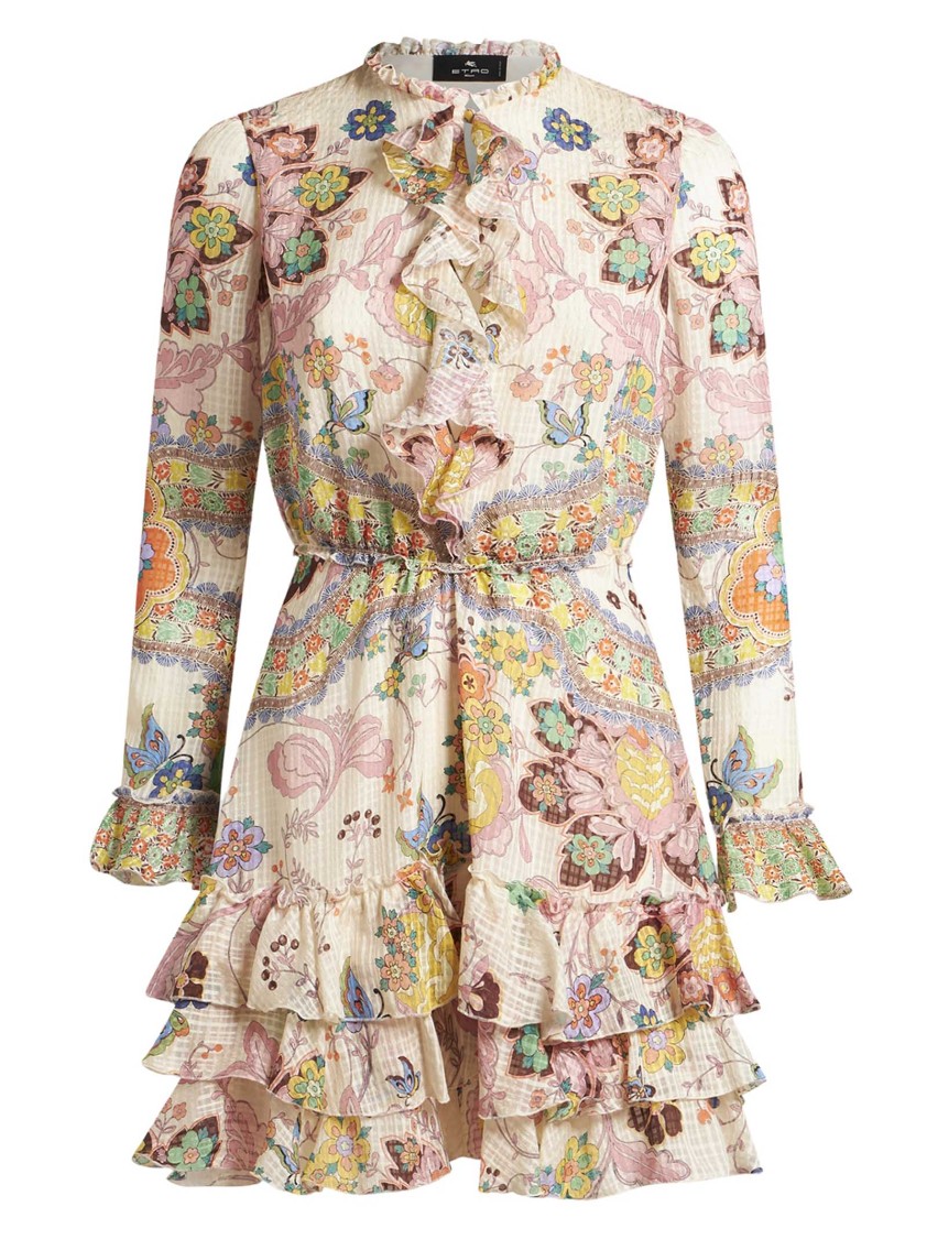 Etro Mini Dresses Clothing In Neutrals