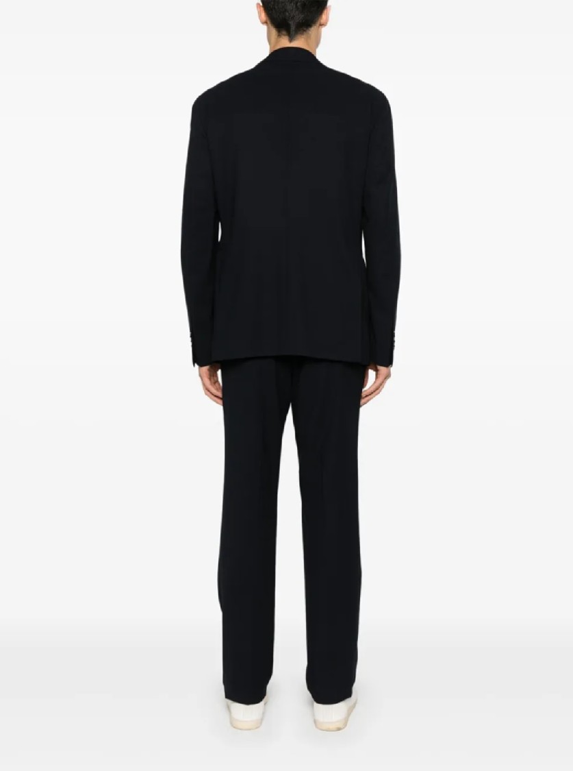 Shop Tagliatore Classic Tailored Black Suit With Notched Lapels