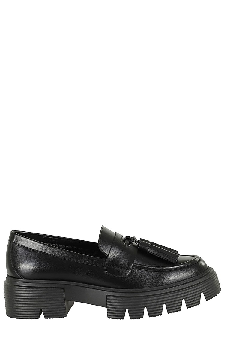 Stuart Weitzman Nolita Tassel-detail Loafers In Black