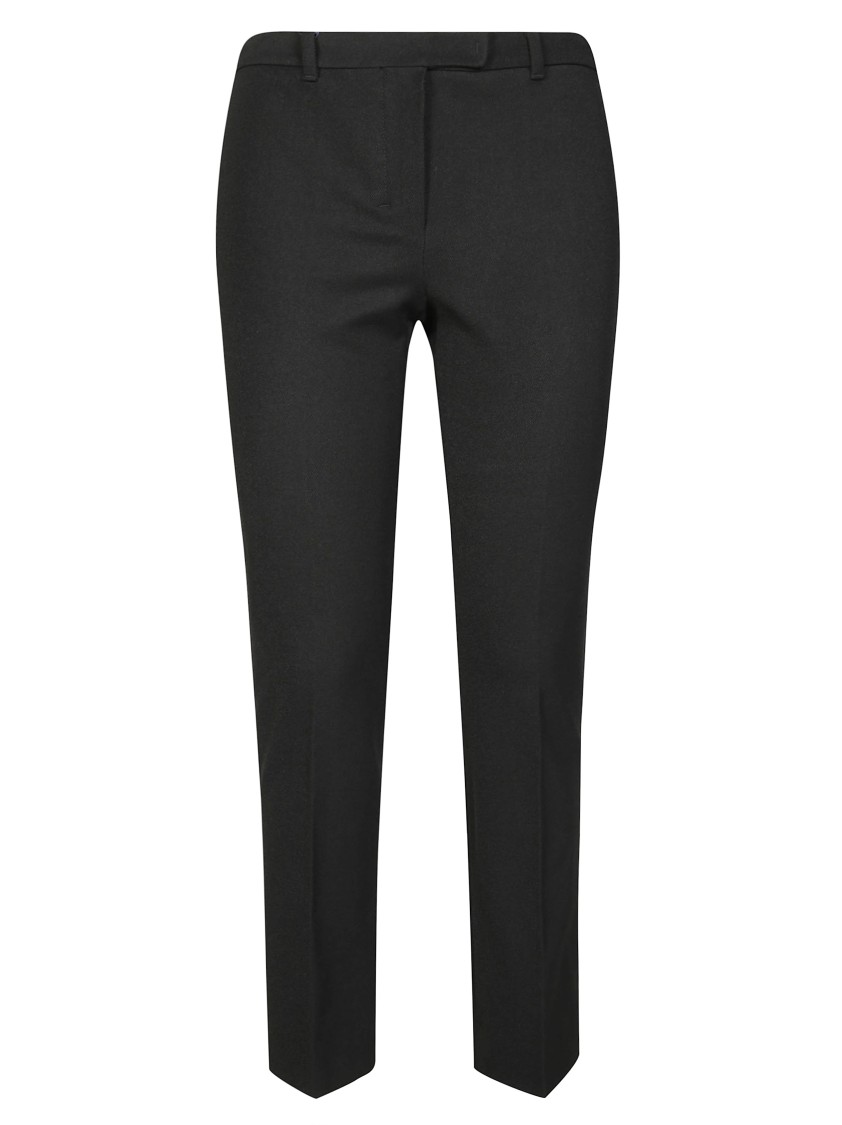 Max Mara Tailored Black Trousers With Structured Waistband And Smooth Finish In Black