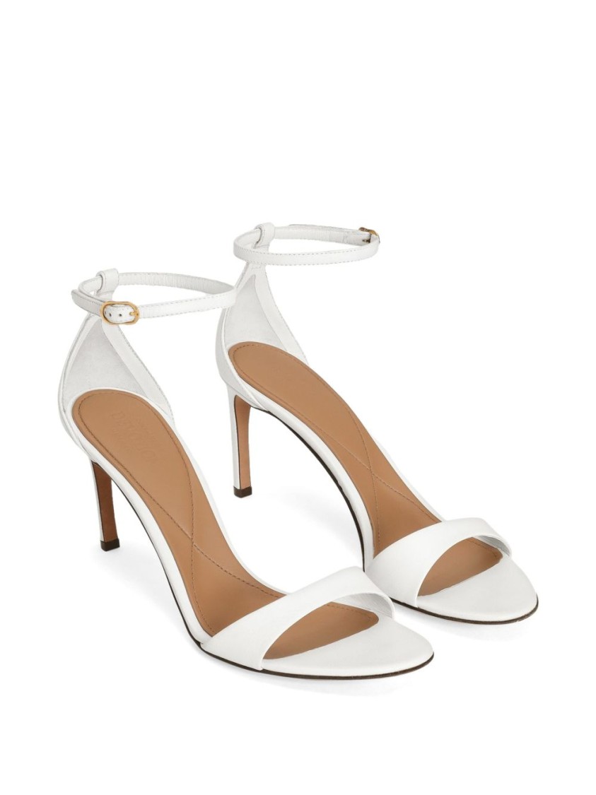 Dolce & Gabbana Leather Sandals In White
