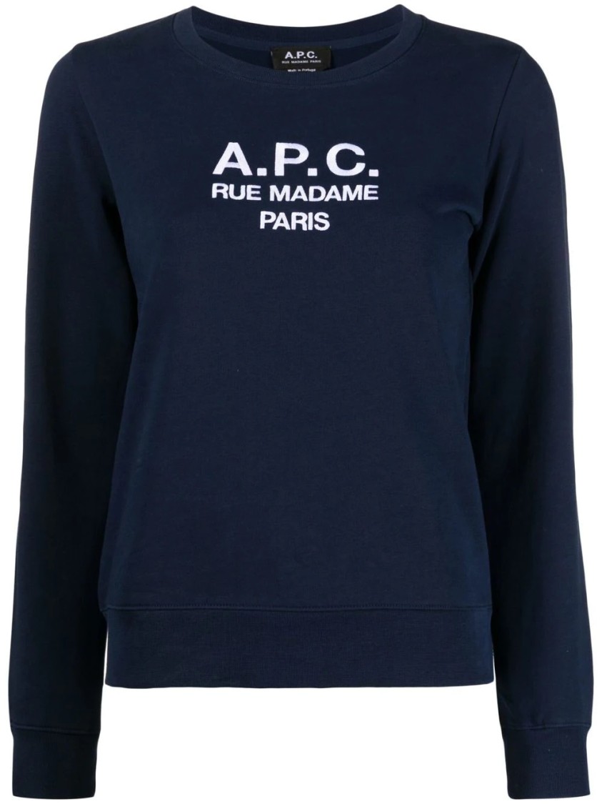 Apc A.p.c. Classic Blue Tina Cardigan In Blue