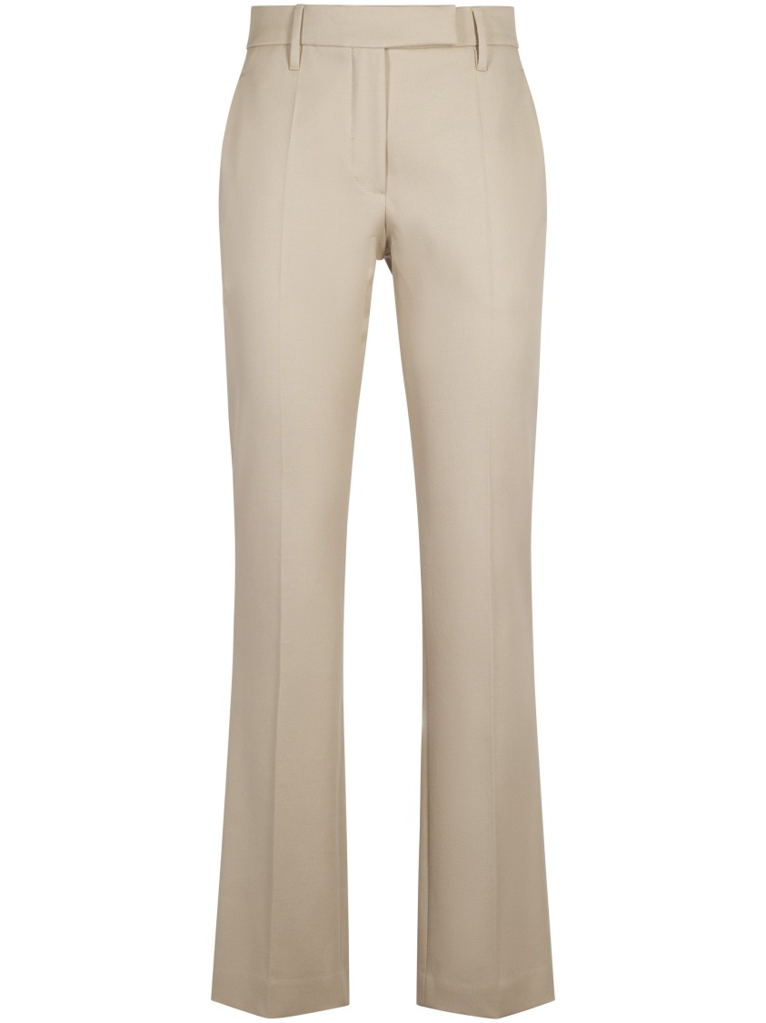 Brunello Cucinelli Tailored Mid-rise Trousers With Flared Legs In Green