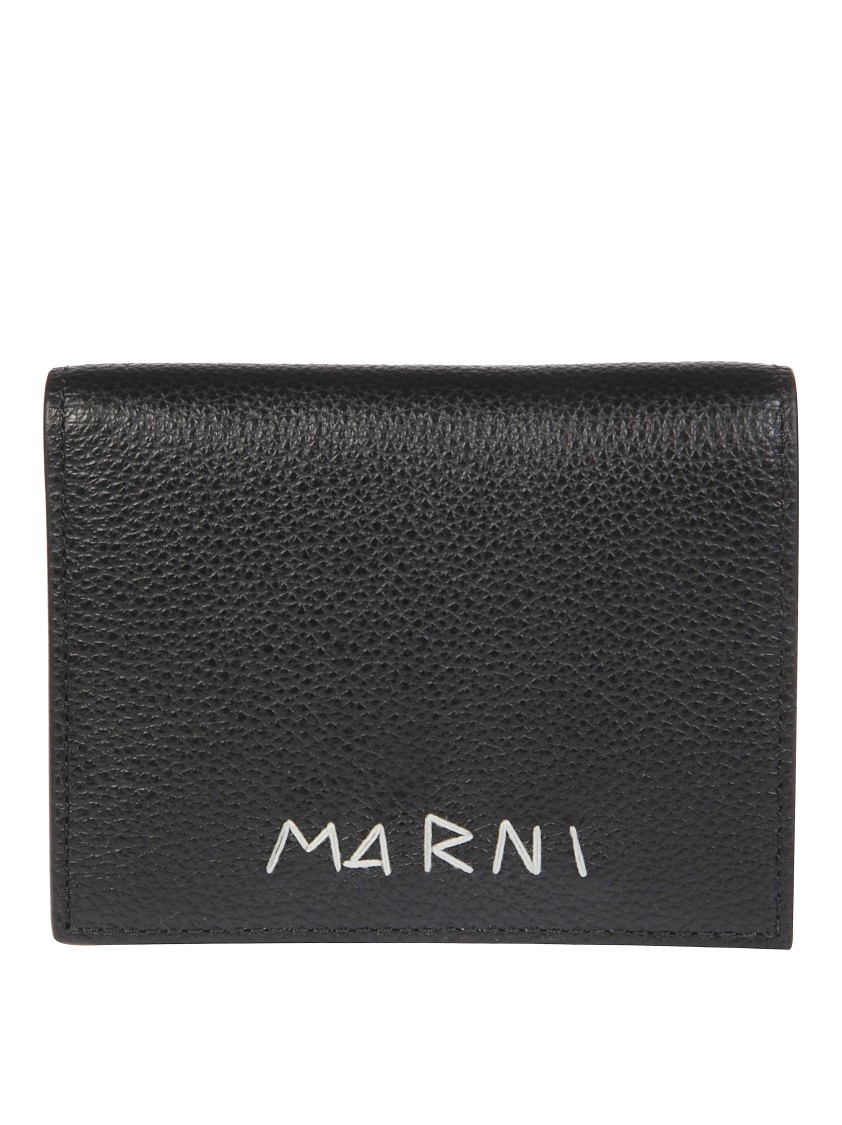 Marni Textured Wallet With Logo Detail