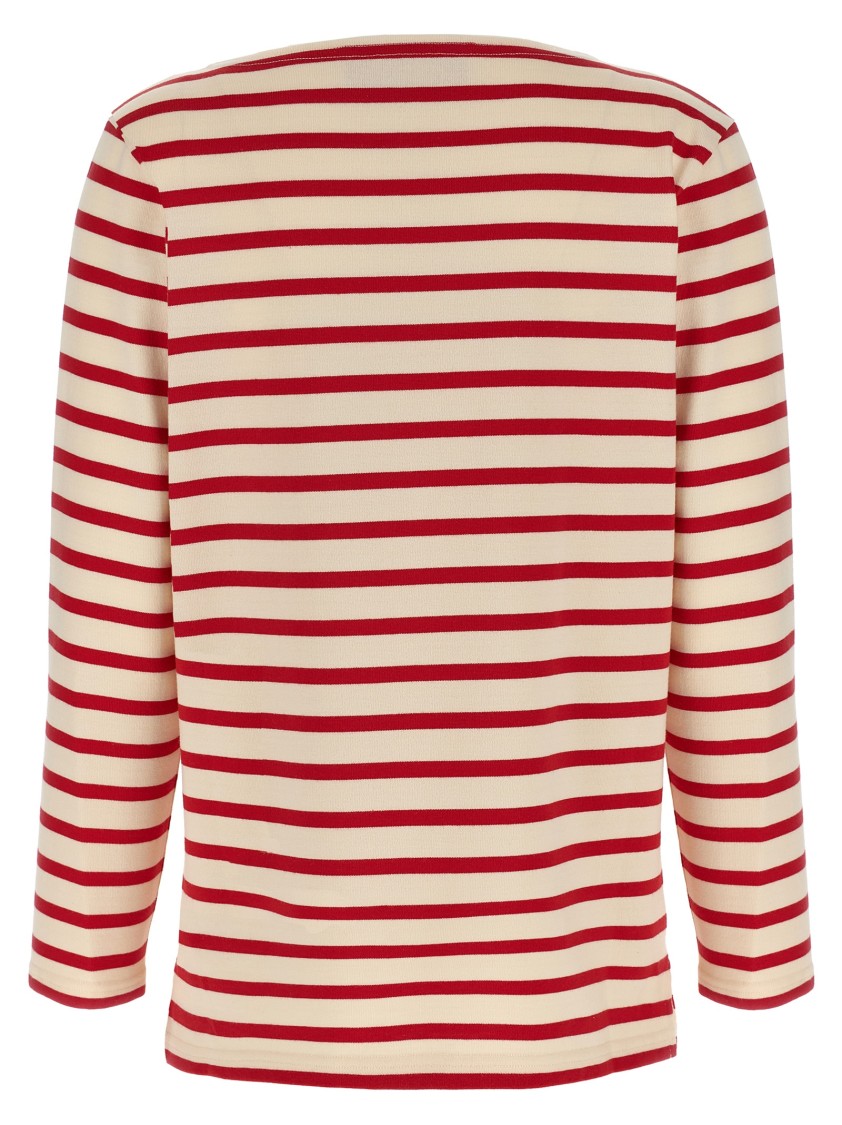 Valentino Garavani Striped Cotton Jersey T-shirt In Red