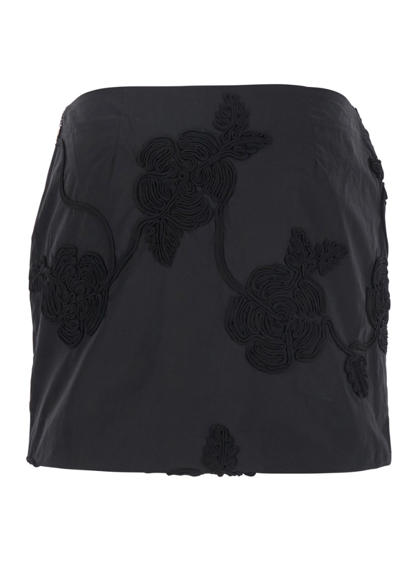 ROTATE BIRGER CHRISTENSEN ROTATE BLACK MINI SKIRT