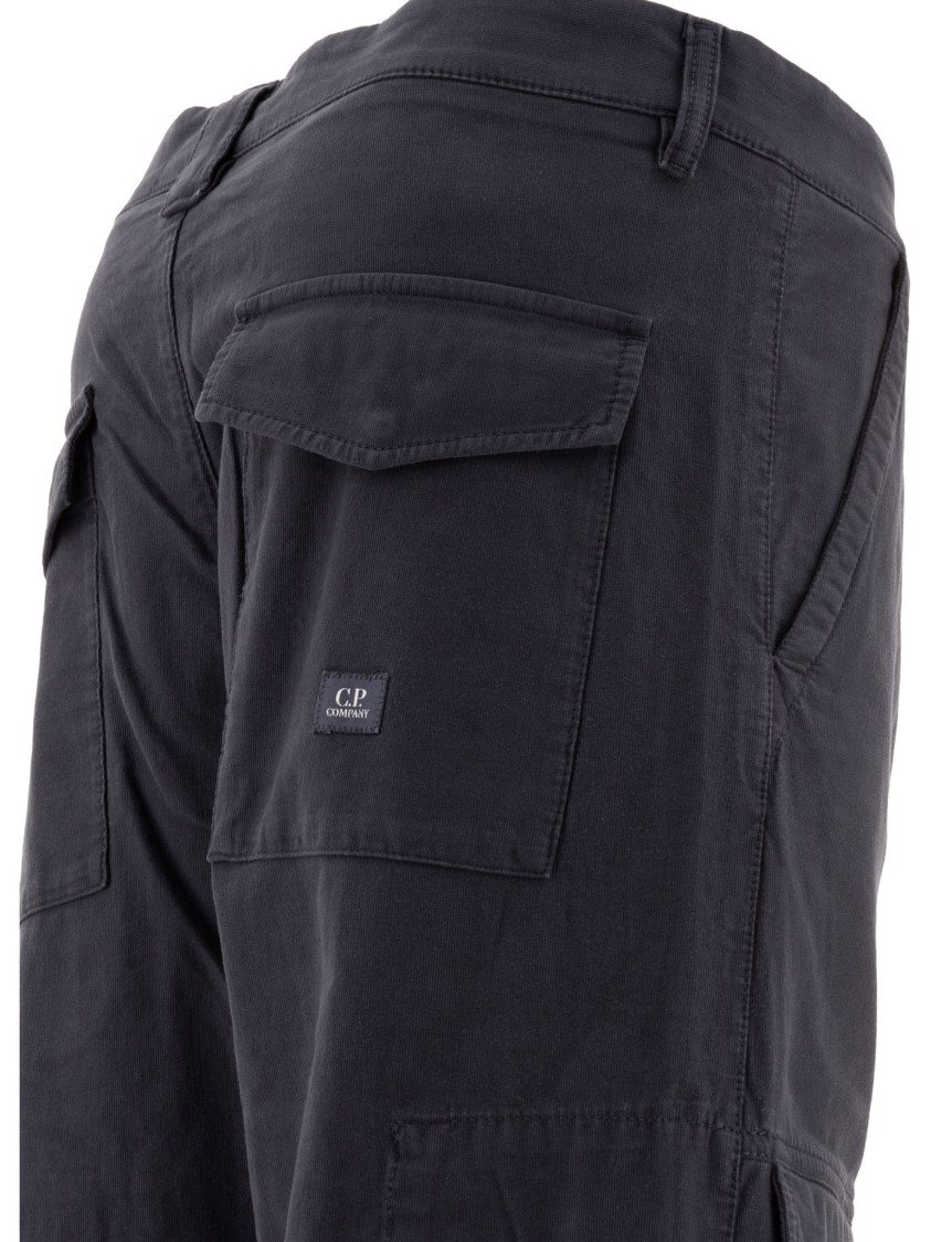 C.p. Company Ottoman Cargo Trousers In Black