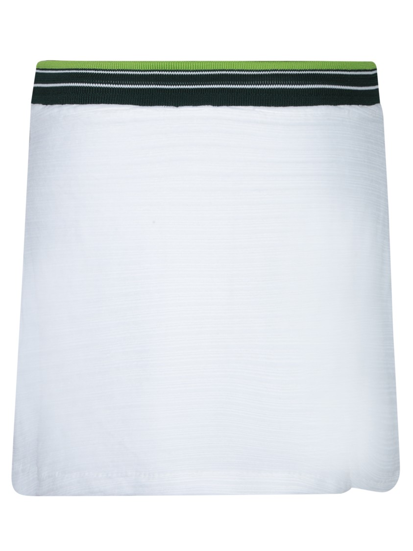 Casablanca Textured Fabric Tennis Skirt With Drawstring Waist
