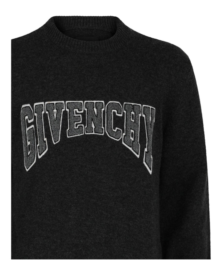 Givenchy Logo-patches Knitted Jumper In Black