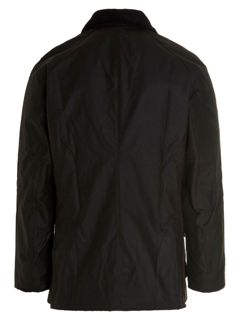 Barbour Jacket With Front Pockets And Long Sleeves In Black