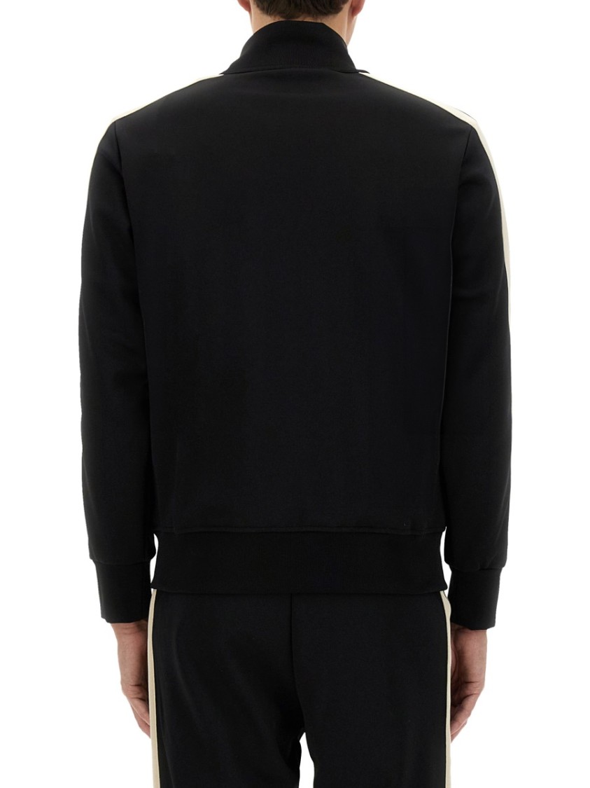 Palm Angels Track Jacket With High Collar In Black