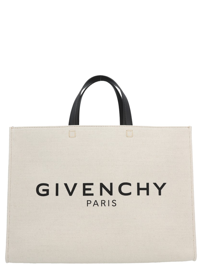 Givenchy 'g' Midi Shopping Bag In White