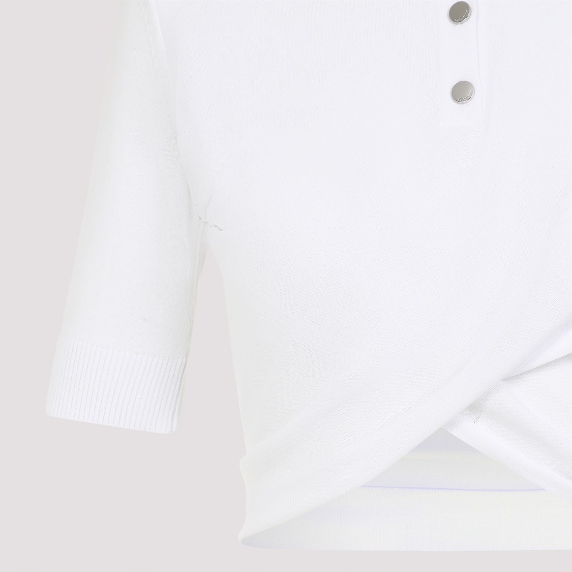 Sportmax White Shaker Polo In White