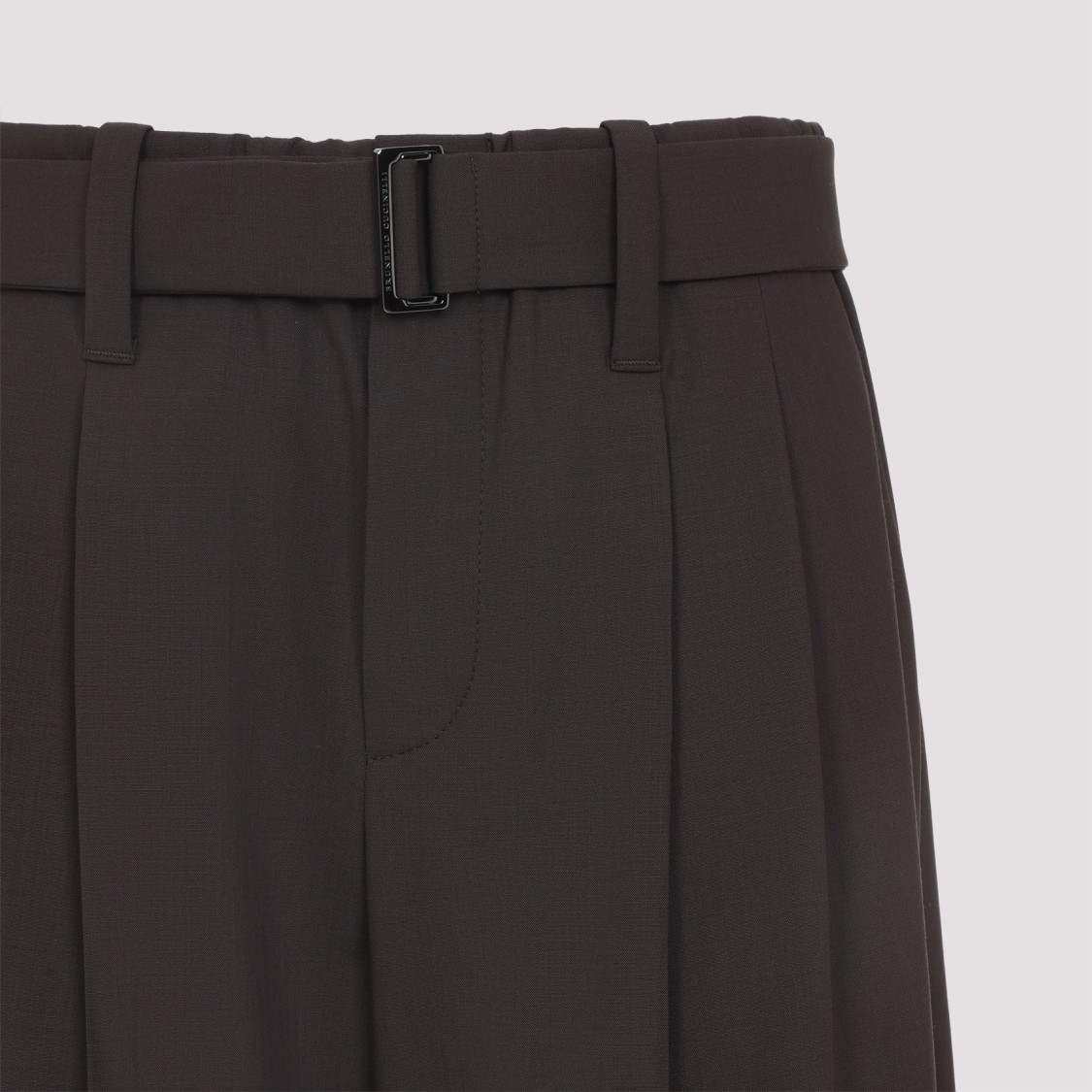 Brunello Cucinelli Belted Cropped Pants In Black