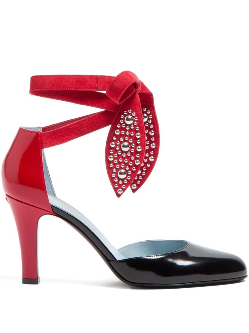 Shop Valentino Garavani Foliefoliage Sandal With Color-block Design And Beaded Accents