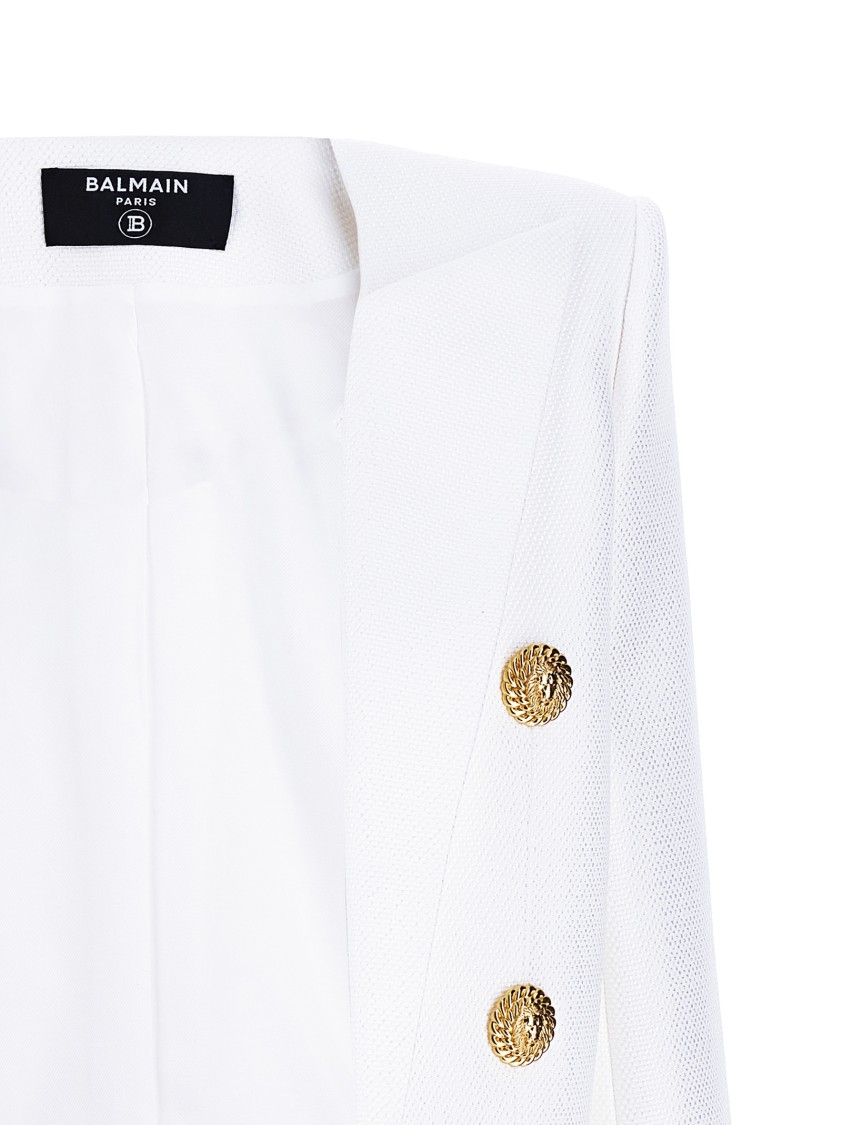 Balmain Viscose Blazer With Padded Shoulders