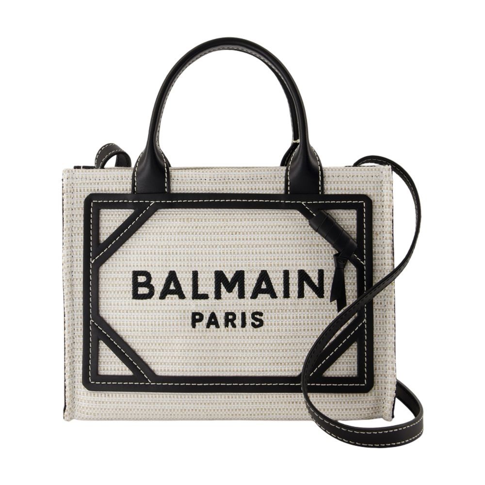 Balmain Women's Raffia B-army Tote Bag