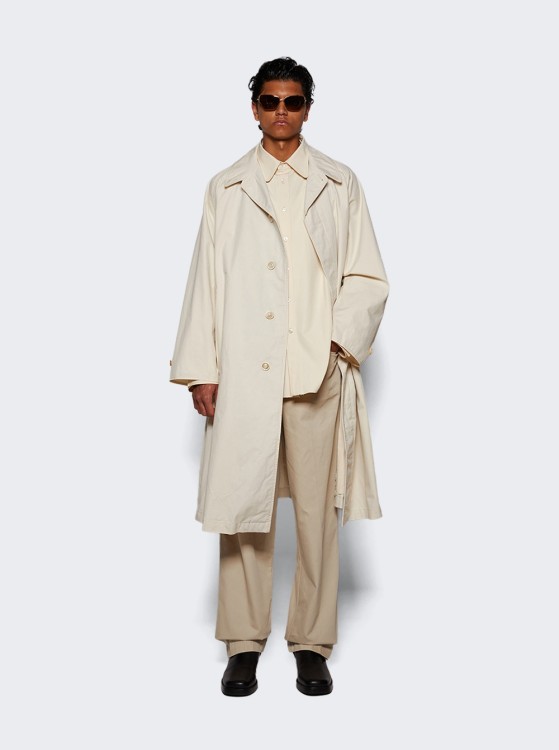 Maison Margiela Trench Coat Ivory in Neutrals | THE LIST