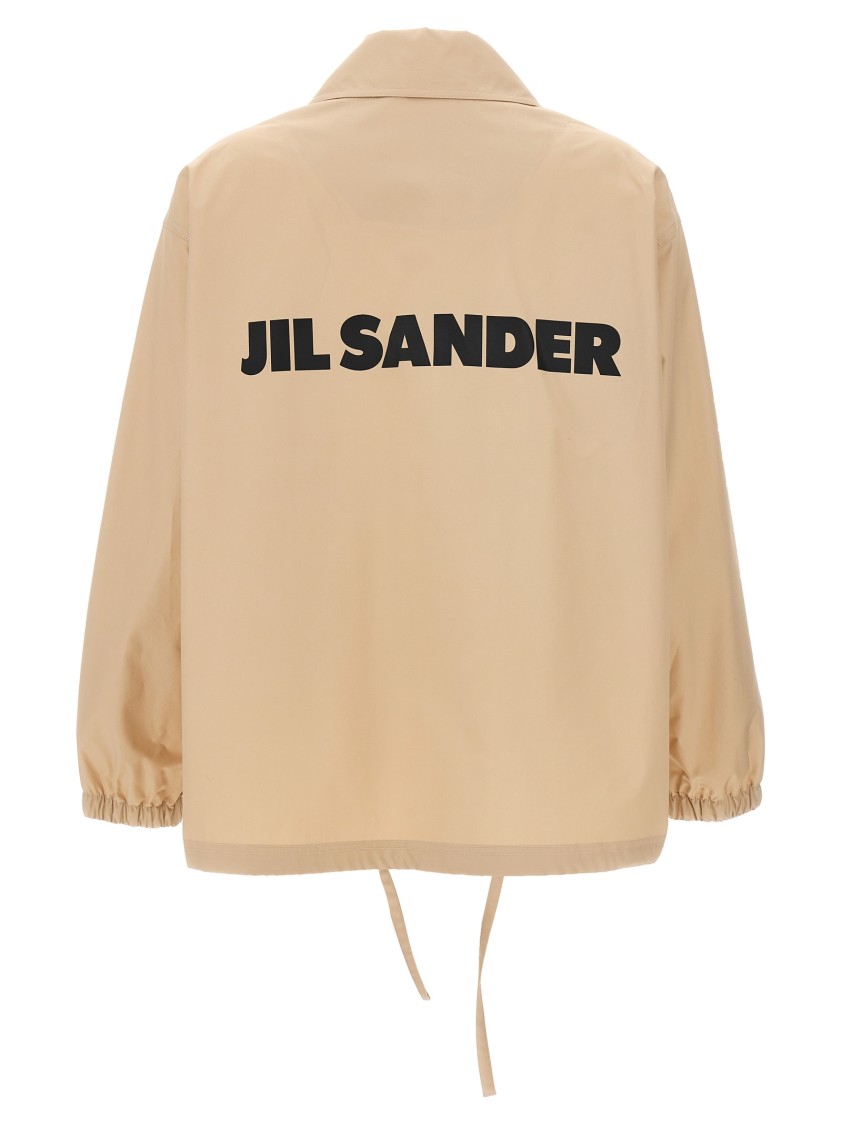 Jil Sander Boxy Light Cotton Jacket In Nude