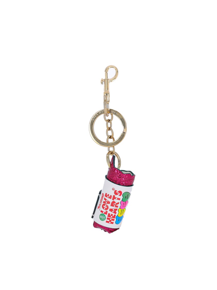 ANYA HINDMARCH ANYA HINDMARCH KEYCHAIN "LOVE HEARTS CHARM" – MULTICOLOR