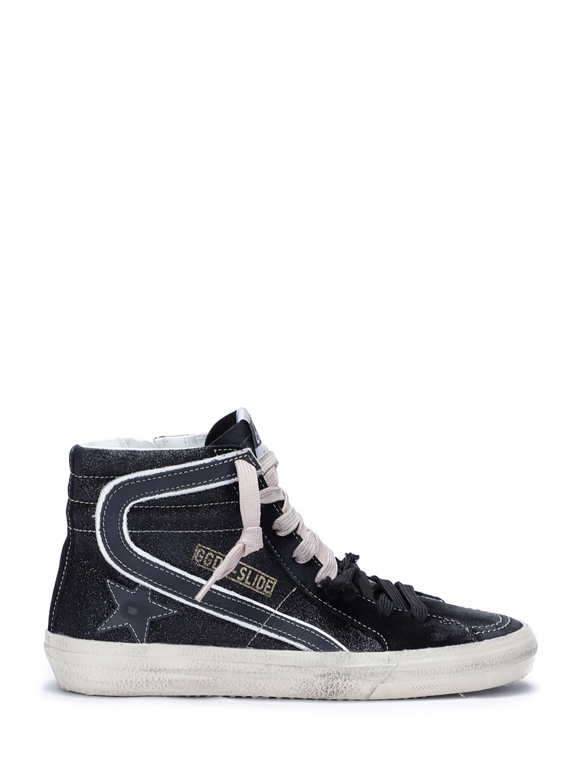 Golden Goose Deluxe Brand Black Slide Classic Sneakers In Black