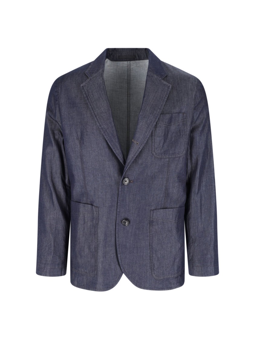 Paul Smith Tailored Jacket With Notch Lapel And Vent In Blue