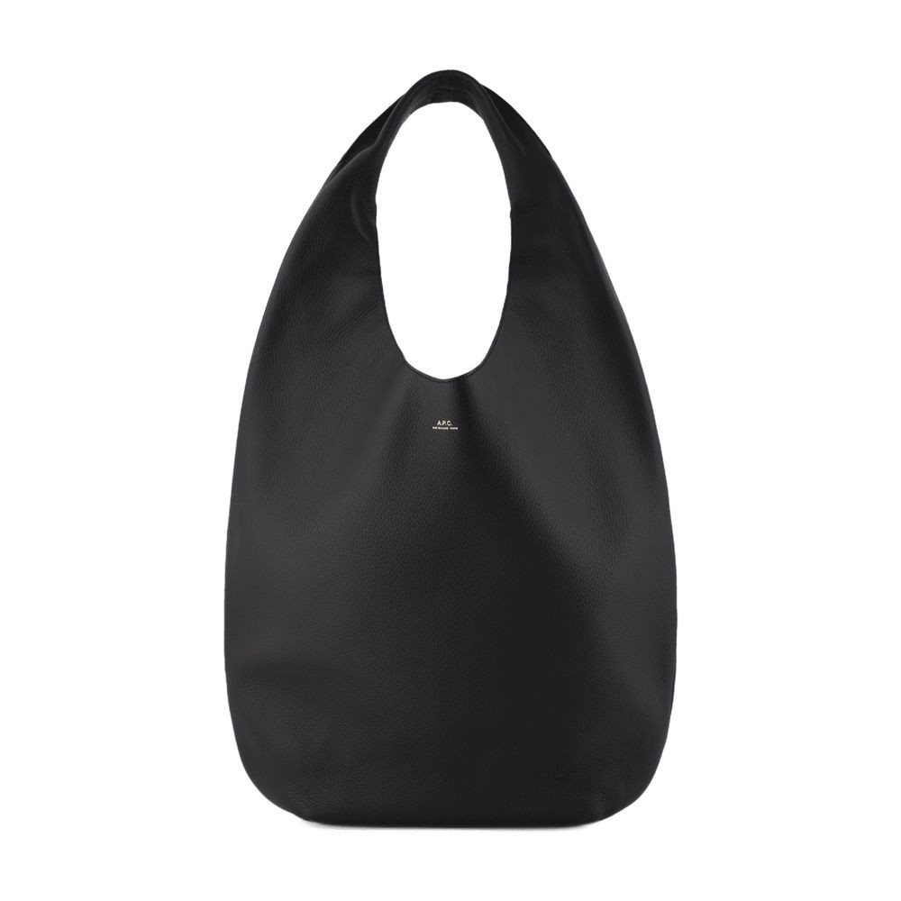 Apc A.p.c. Le Neige Shoulder Bag - Leather - Black In Black