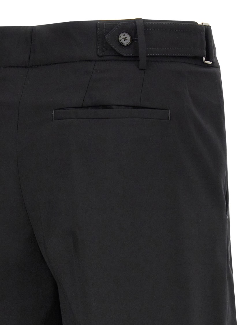 Pt Torino Midnight Blue Stretch Polyester Blend Bermuda Shorts