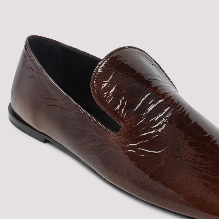 Jil Sander Dark Earth Brown Goat Leather Loafer Flat | THE LIST