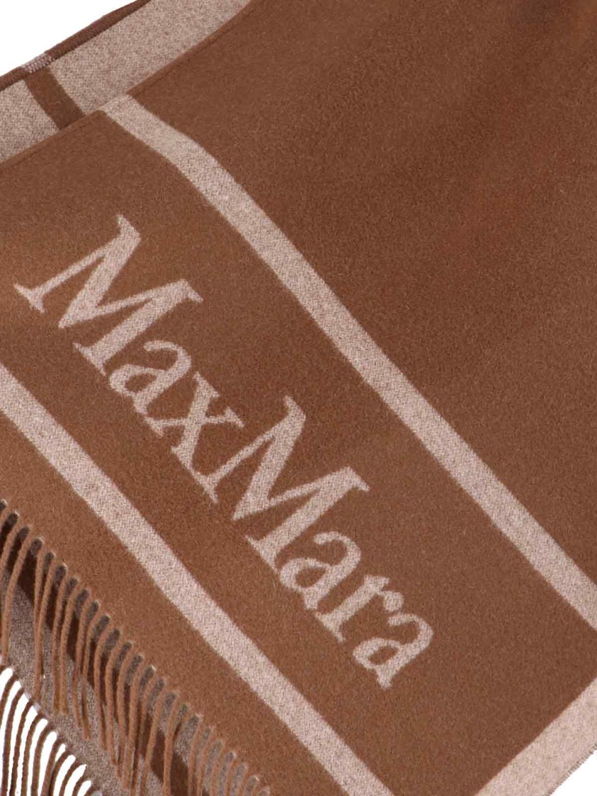 Max Mara "hilde" Wool Poncho Brown In Brown