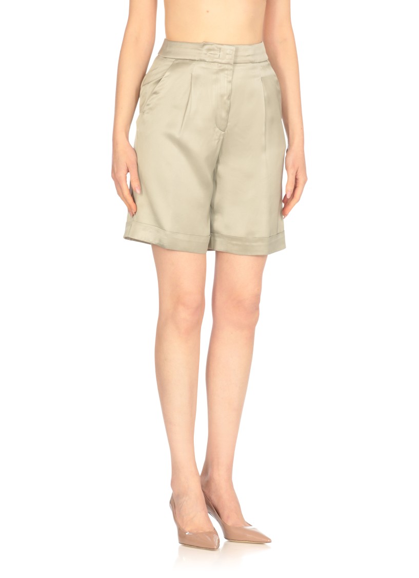 Peserico Viscose Shorts In Green