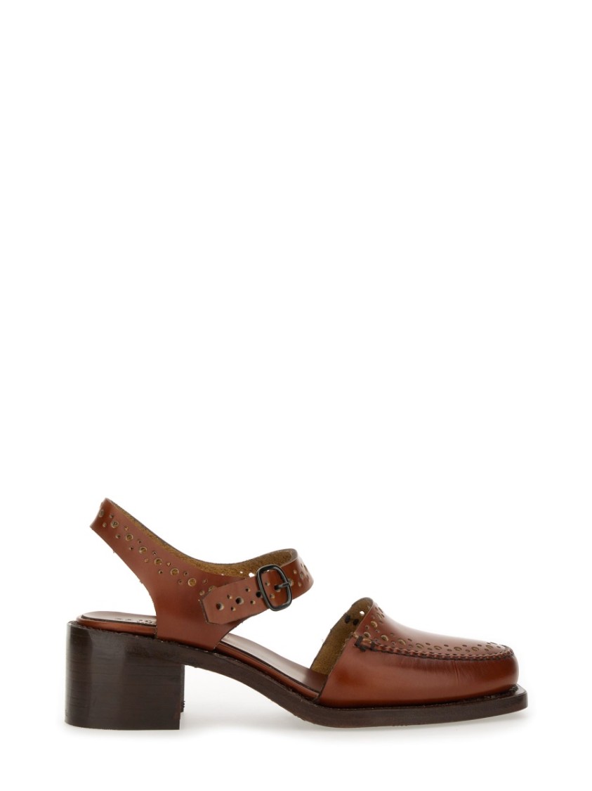 Hereu 50mm Picada Buckle-fastening Perforated Pumps In Brown