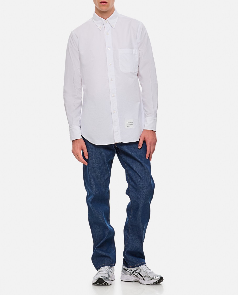 Thom Browne Classic L/s Bd Pc Shirt Cotton Shirt In White