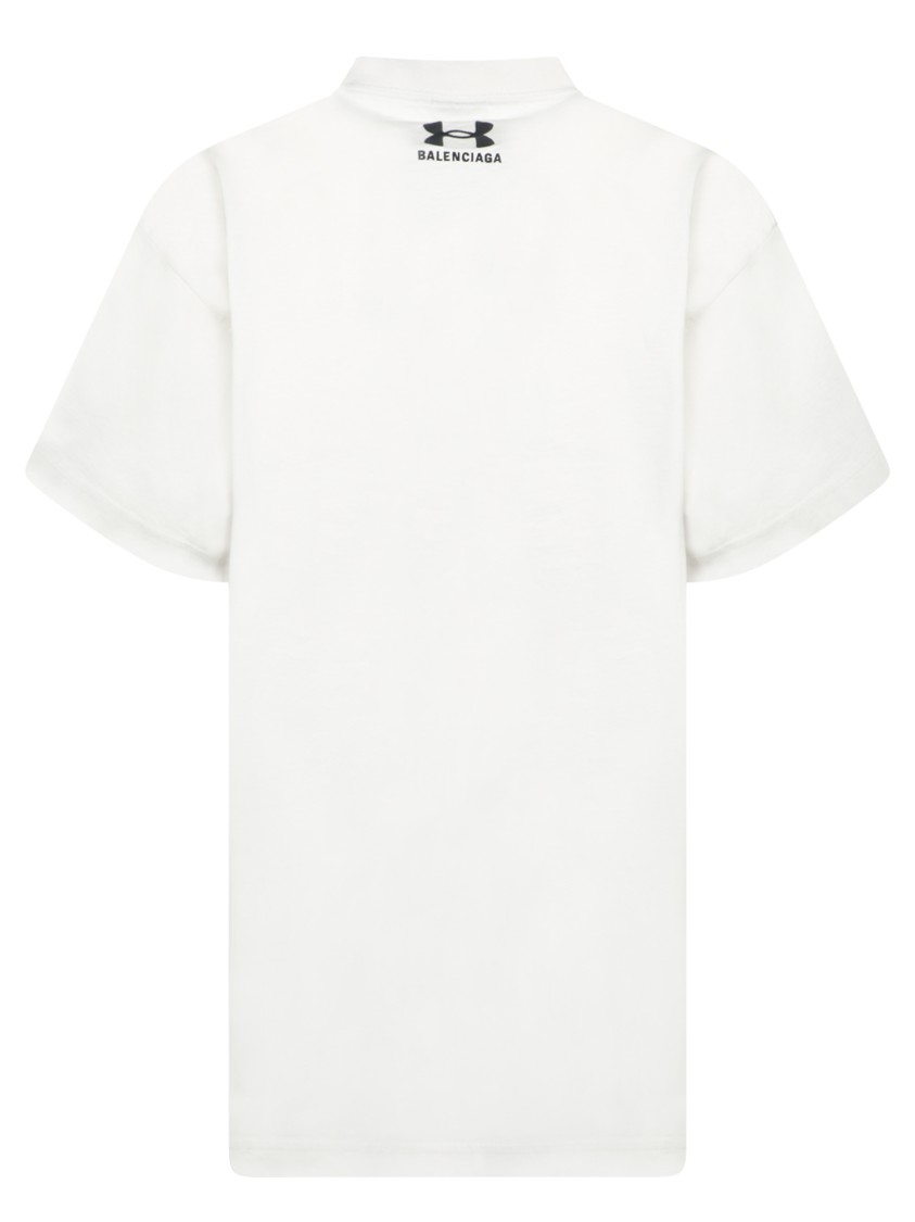 Balenciaga Chalk Cottonx Under Armour Oversize T-shirt In White