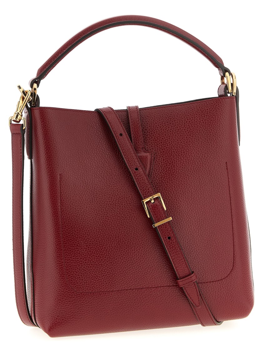Tod's 't Timeless' Mini Bucket Bag In Burgundy