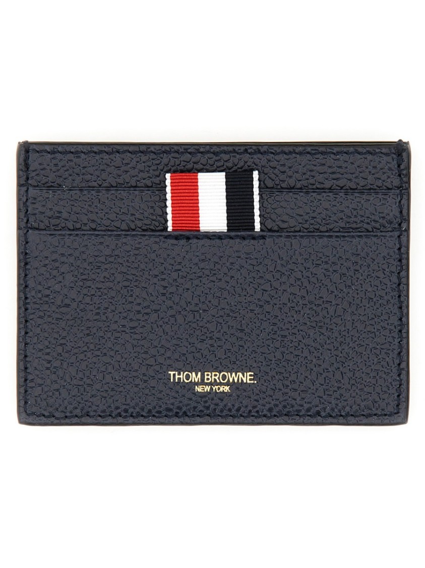 Shop Thom Browne 4bar Card Holder In Blue