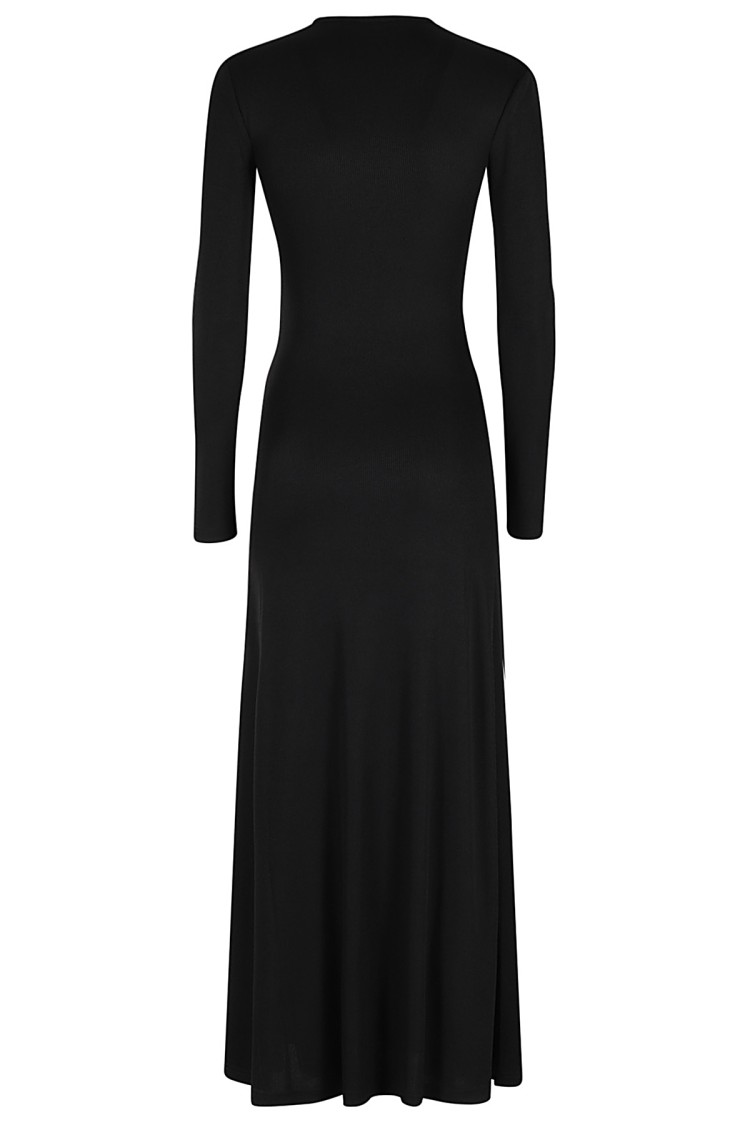Christopher Esber Open Twist Anglaise Dress In Black