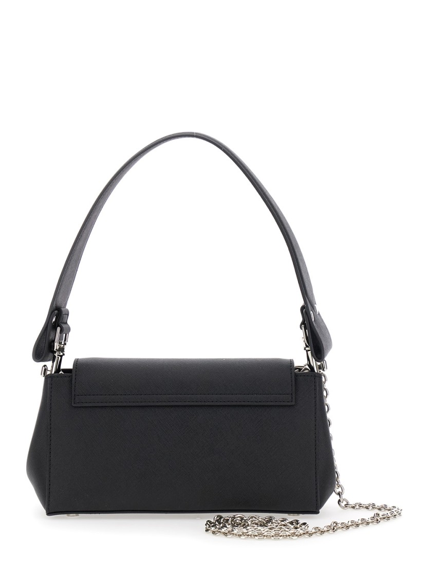 VIVIENNE WESTWOOD VIVIENNE WESTWOOD HAZEL' BLACK HANDBAG WITH ORB DETAIL
