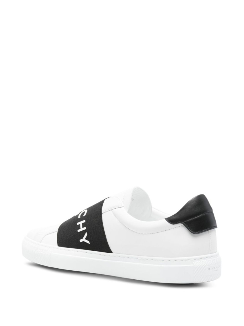 Givenchy Urban Street Sneakers In Leather With Elastic Band In White