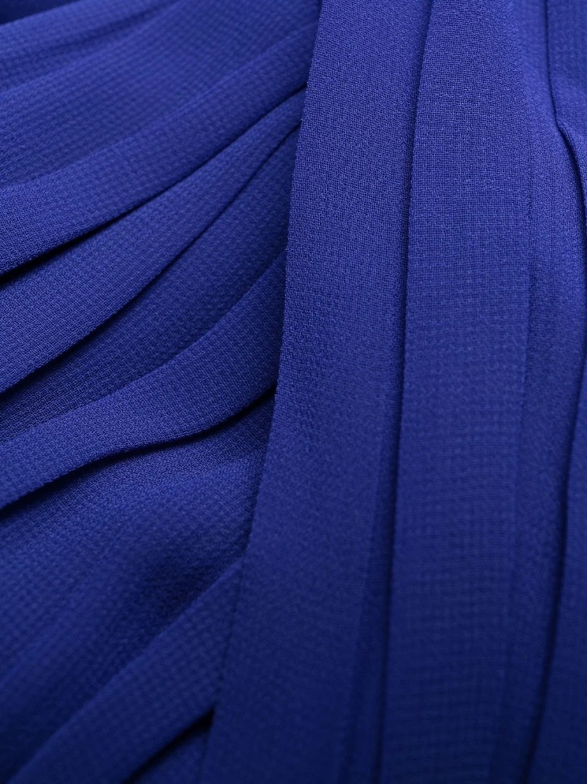 Self-portrait Cobalt Chiffon Midi Dress In Blue