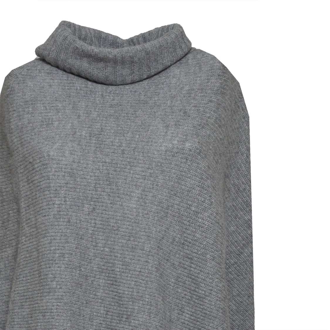360cashmere 360 Cashmere Maude Poncho In Wool And Cashmere Blend - 4grey