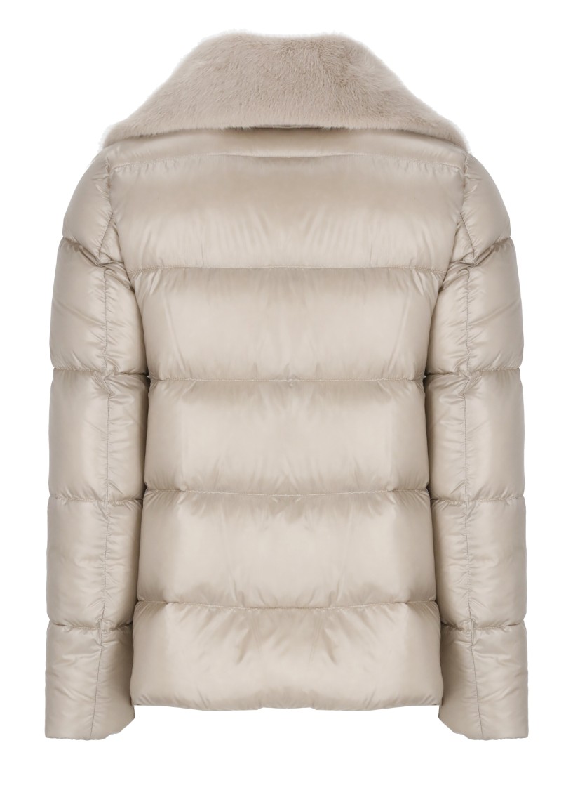 Herno Chantilly Down Jacket With Ultralight Nylon In Neutral