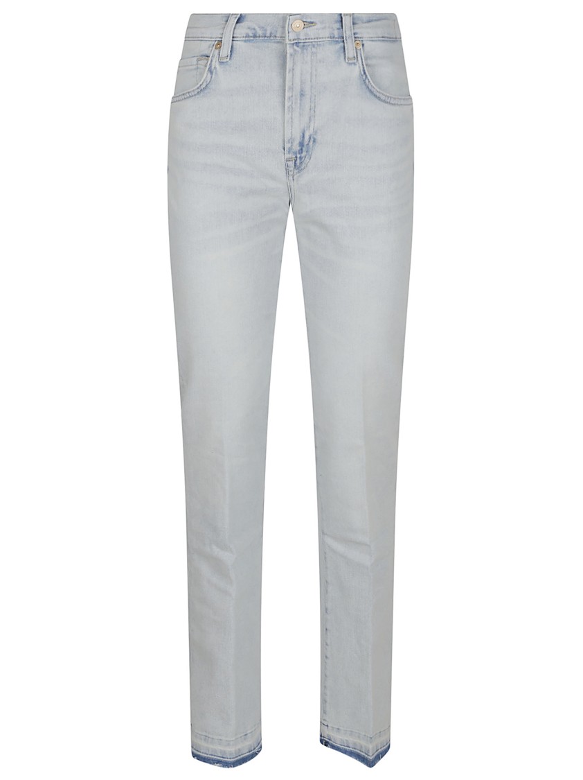 Shop 7 For All Mankind Bootcut Jeans In Luxe Vintage Denim With Flared Hem In Blue