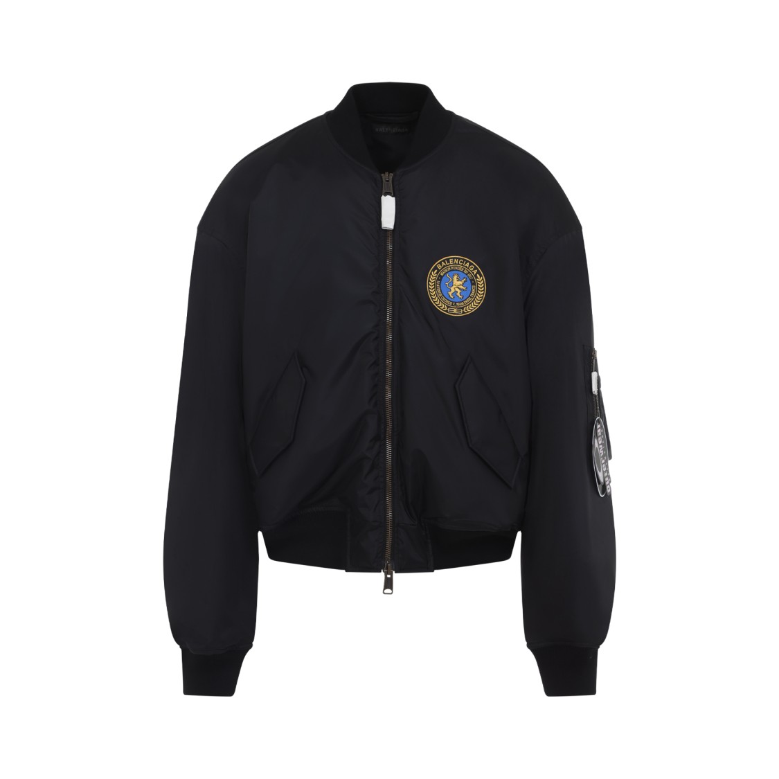 Balenciaga Bomber Jacket In Technical Fabric In Black