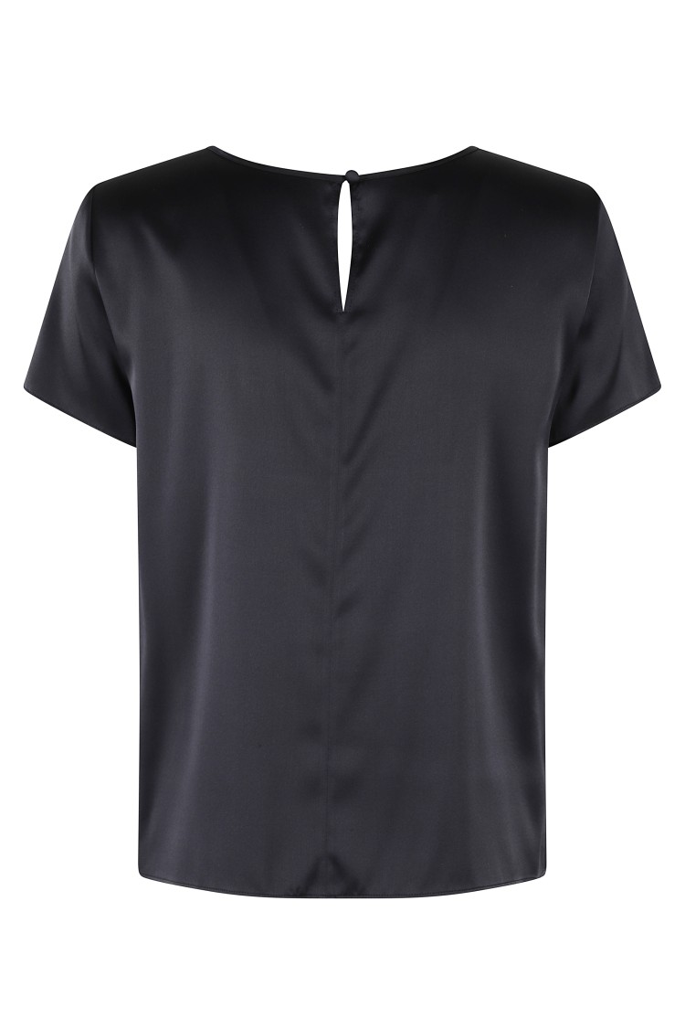 Emporio Armani Round Neck Short-sleeved T-shirt In Blue