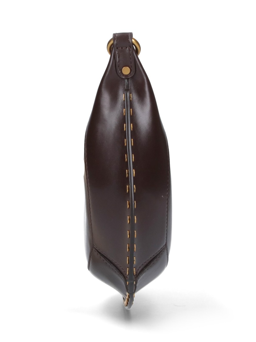 Isabel Marant Naoko Leather Crossbody Bag In Brown